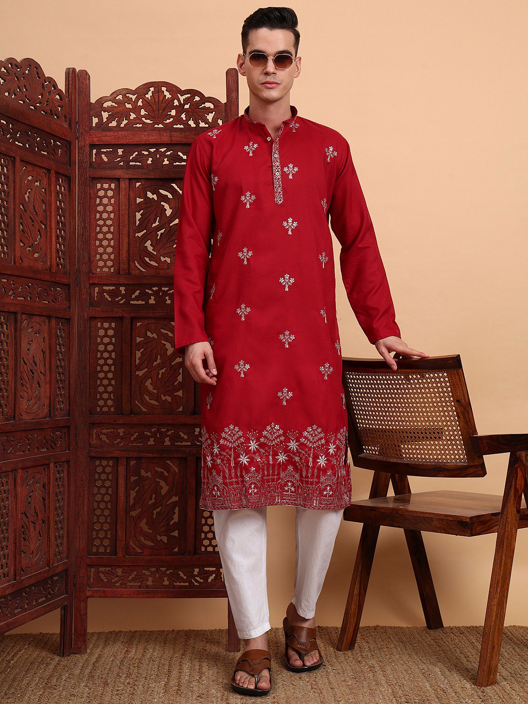 Men's Cotton Wedding & Festive Wear Kurta Set