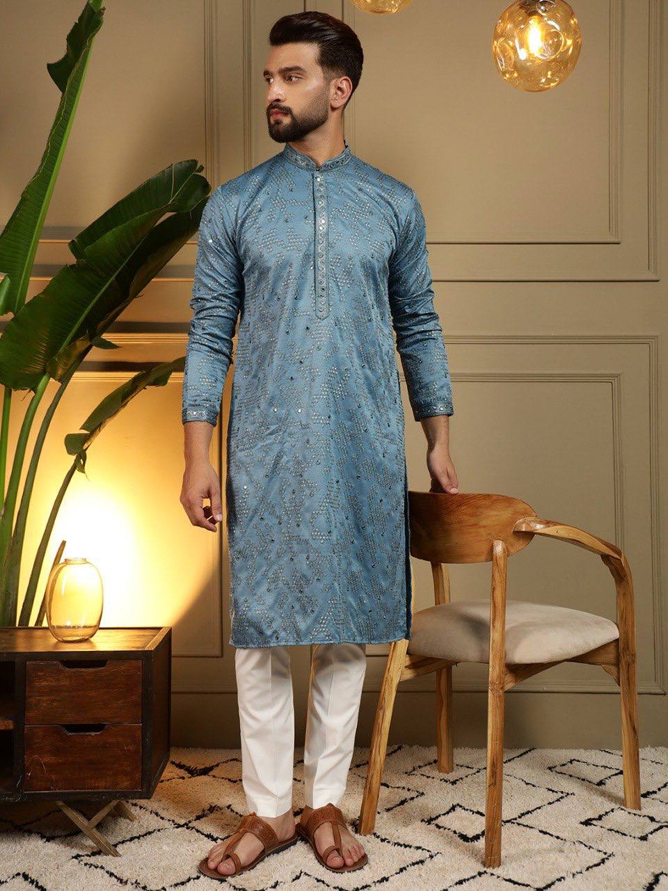 Men's Khadi Cotton Kurta Set