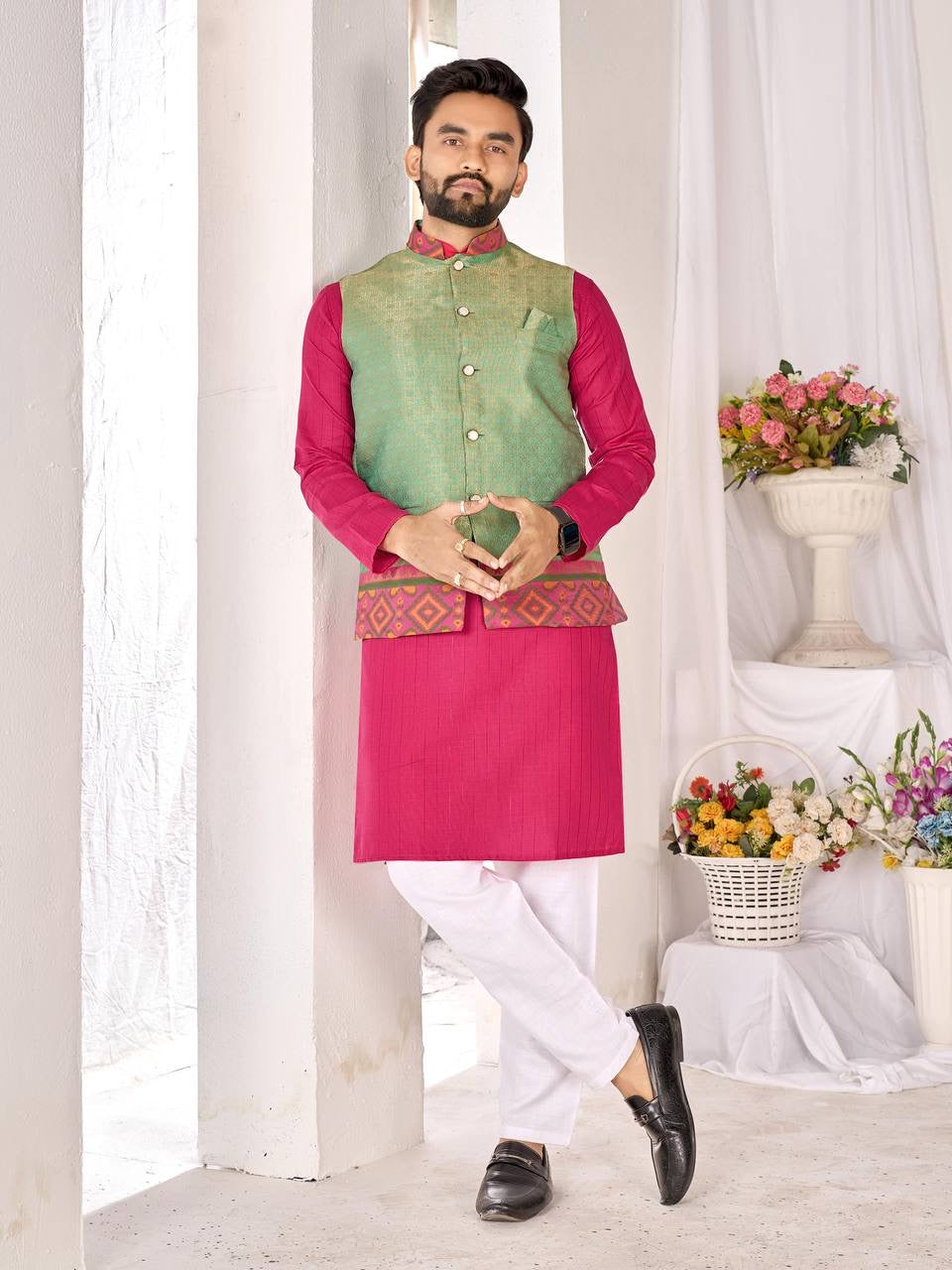 Pranav Ethnic Nehru Jacket Kurta Set