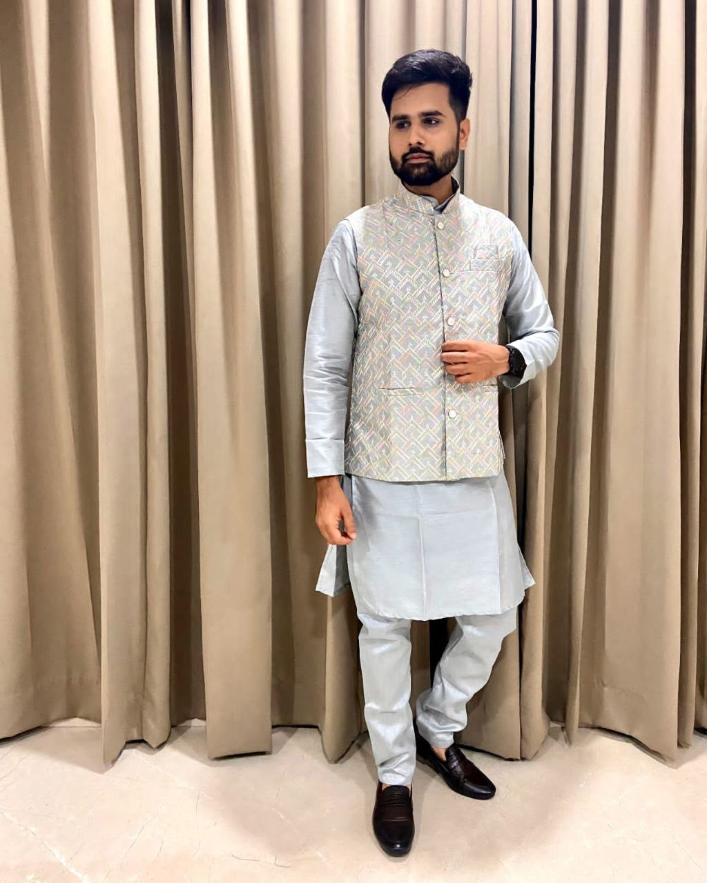 Nehru Jacket Kurta and Pants Set