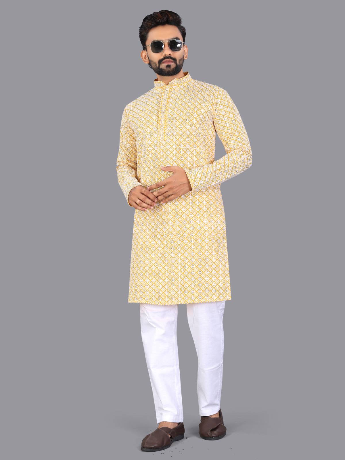 Pastel Chikankari Lucknowi Kurta Set