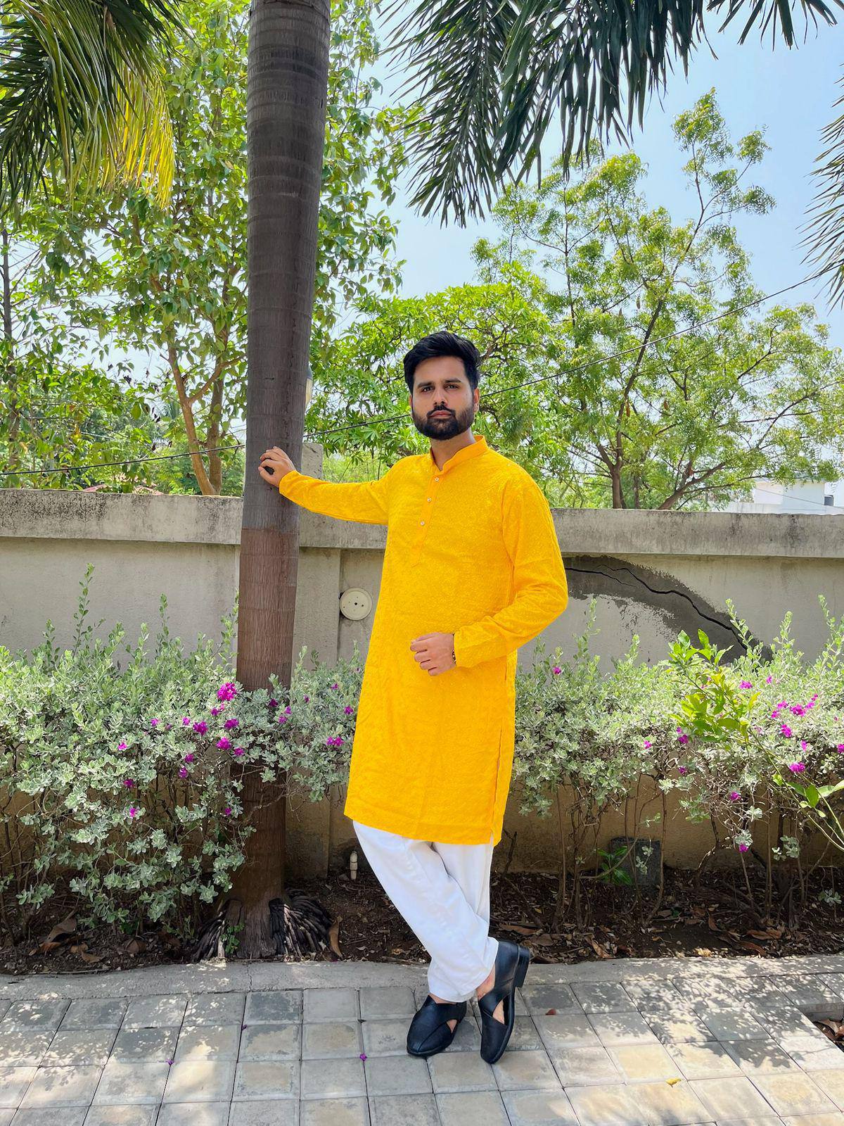 Designer Mirror Work Kurta Set