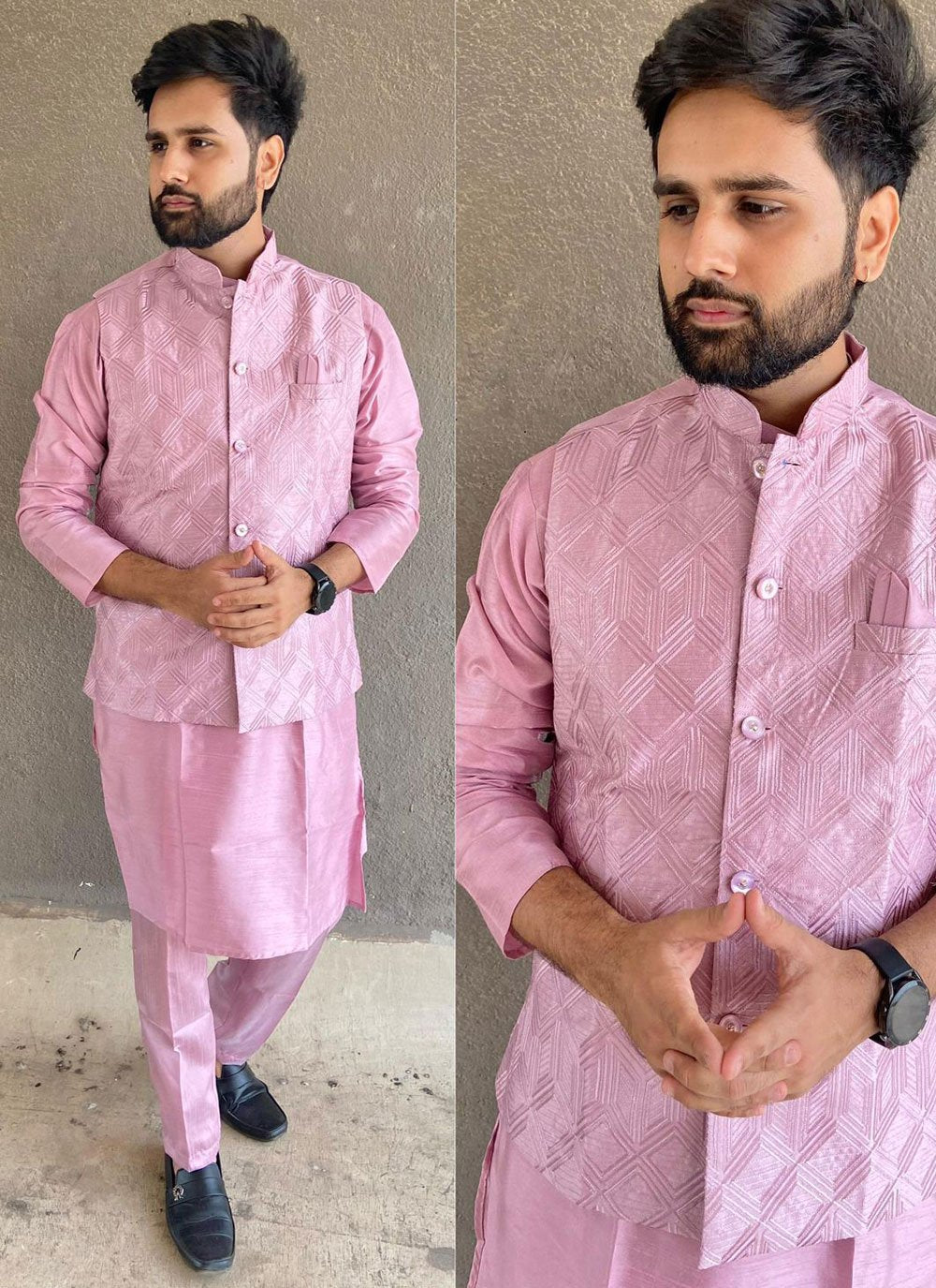 Banglori Silk Jacket Kurta Set