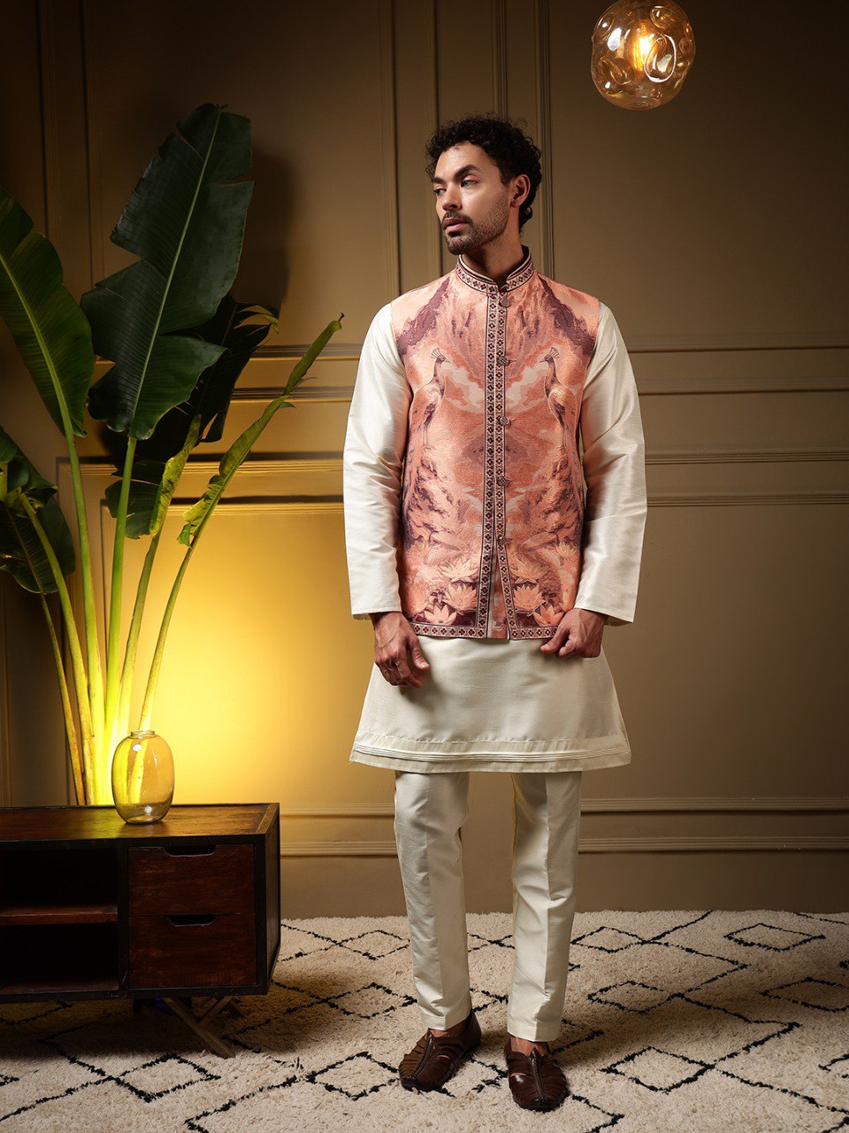 Men's 3-Piece Nehru Jacket Set for Weddings