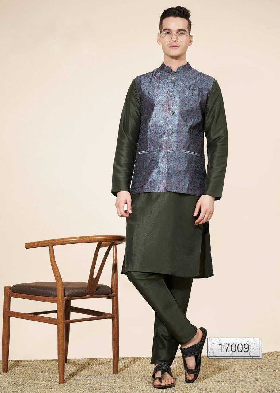 Men’s Kurta Set with Koti | Festive & Wedding Wear - 17009