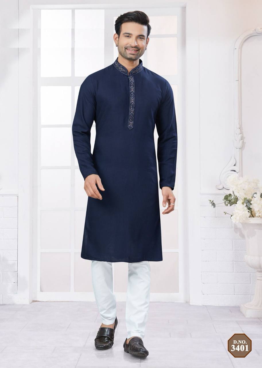 Men’s Classic Kurta with Pants – Multiple Colors